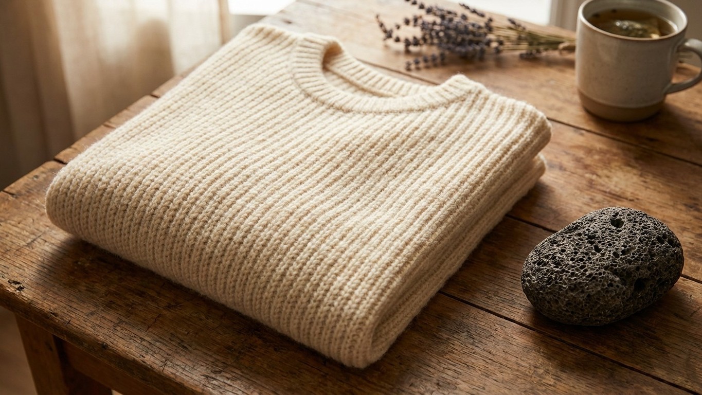No más jerséis con bolitas: cómo la piedra pómez los deja como nuevos