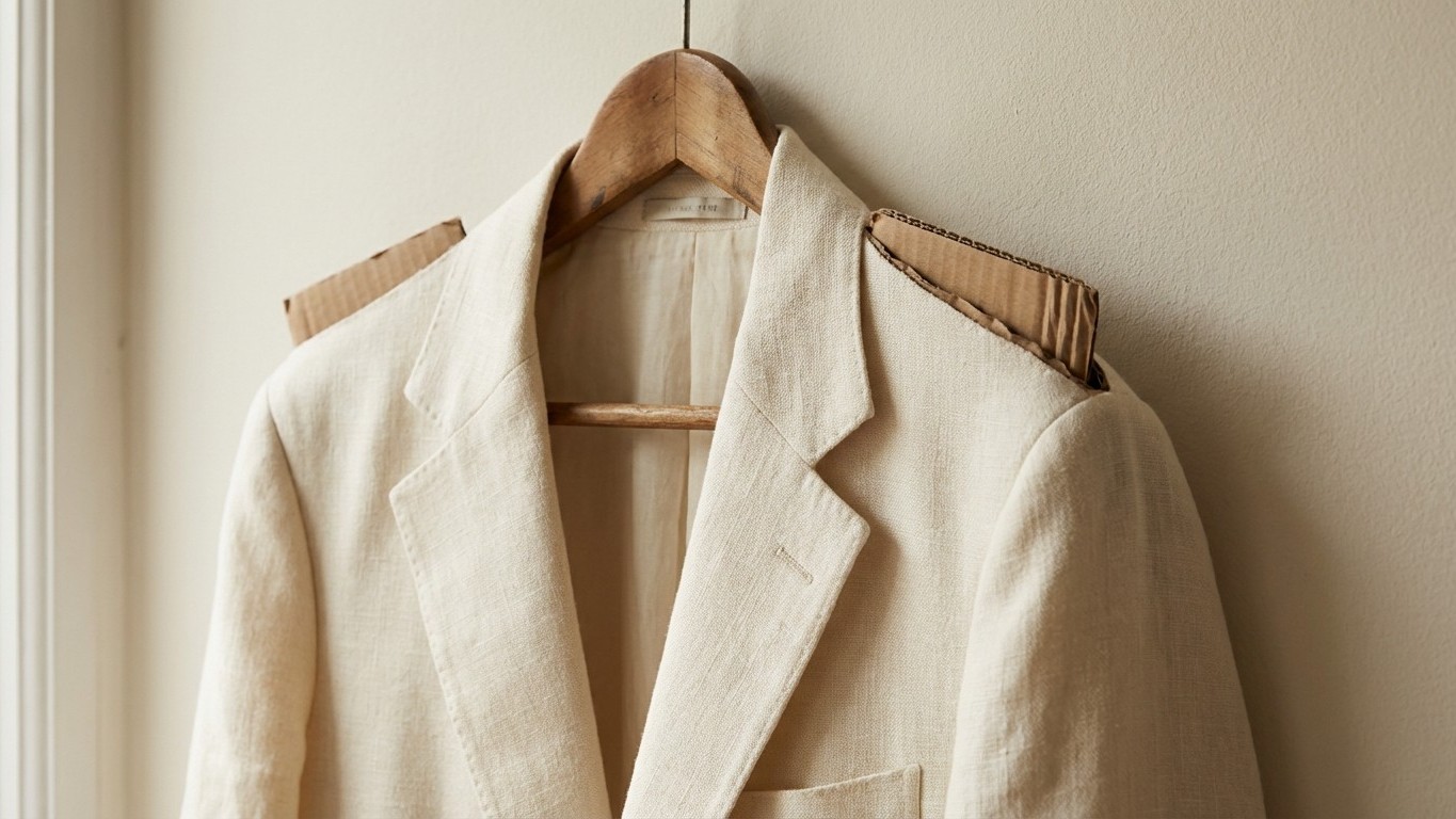 El secreto italiano que mantiene tus blazers de lino impecables: un trozo de cartón