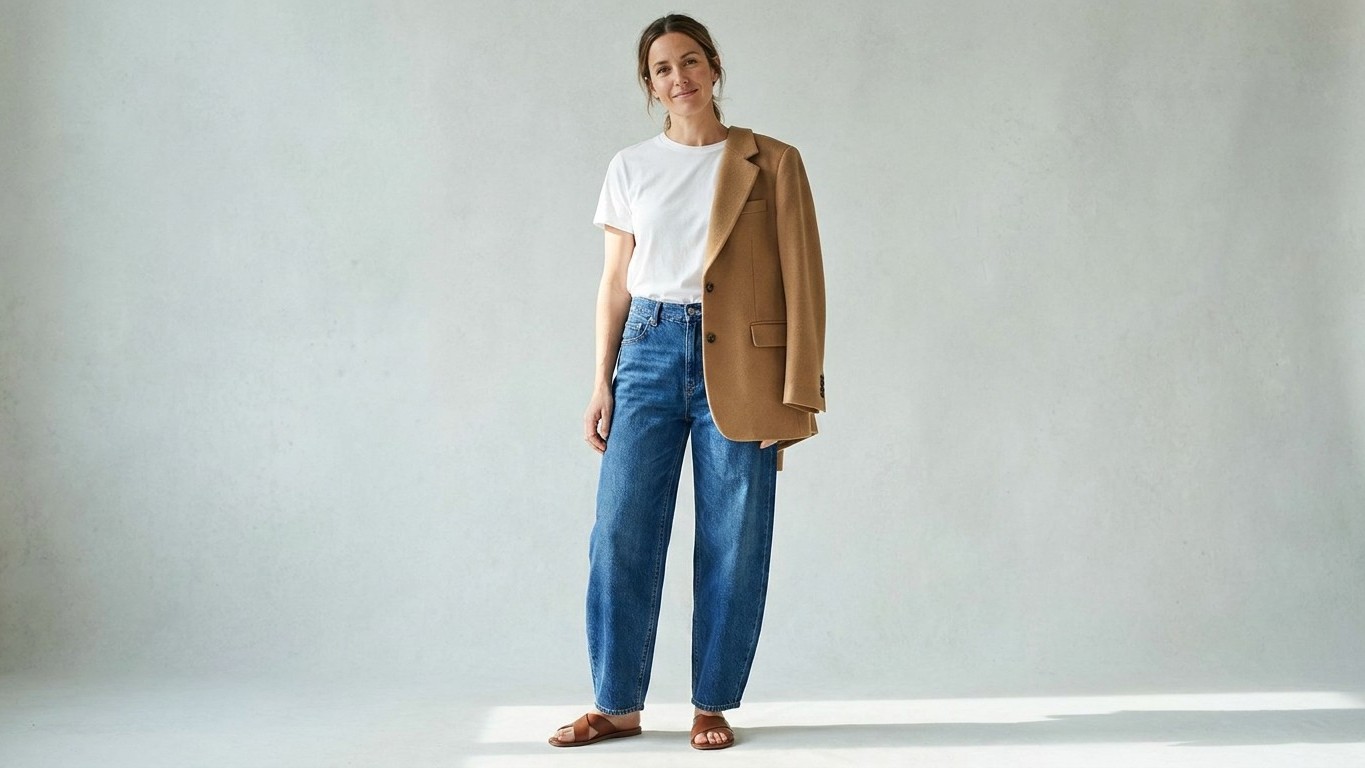 Adiós a los slim y mom jeans: el vaquero barrel que todas llevan este verano rompe las reglas de la moda
