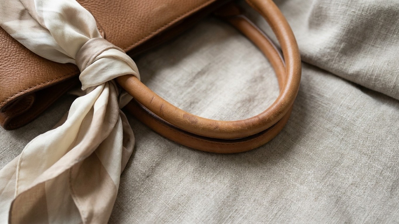 El pañuelo de seda que arruina tu bolso: lo que nadie te advierte cuando lo atas al asa