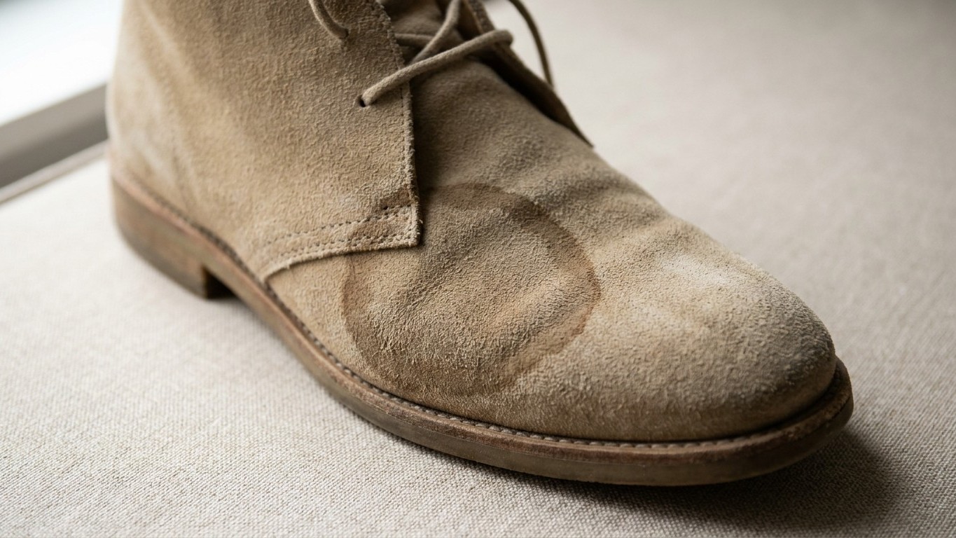 Frotaba mis zapatos de ante con agua y jabón para quitar una mancha: al secarse, entendí por qué el cerco ya no se iba