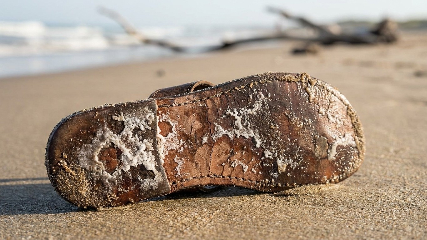 Sandalias de piel en la playa: cómo la sal marina destruye tu calzado (y cómo salvarlo)