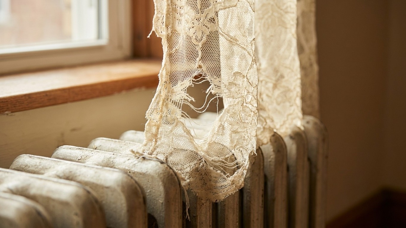 Colgué mi vestido de encaje superpuesto sobre el radiador solo por quitarle las arrugas antes de la cena: al primer estiró...