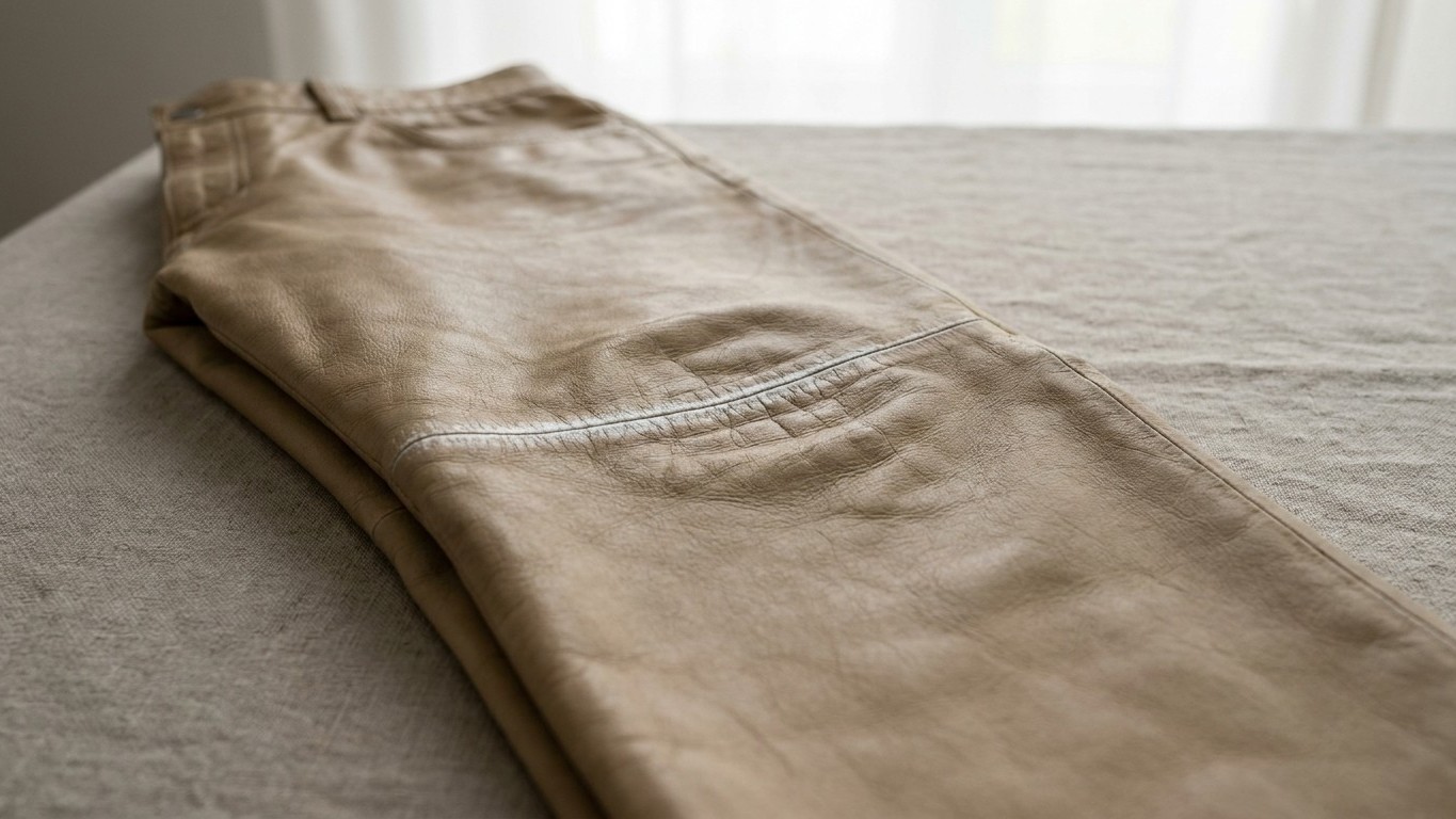 Guardé mi pantalón de piel doblado y apilado solo por ganar sitio en el armario: al estrenarlo en enero, entendí que esa l...