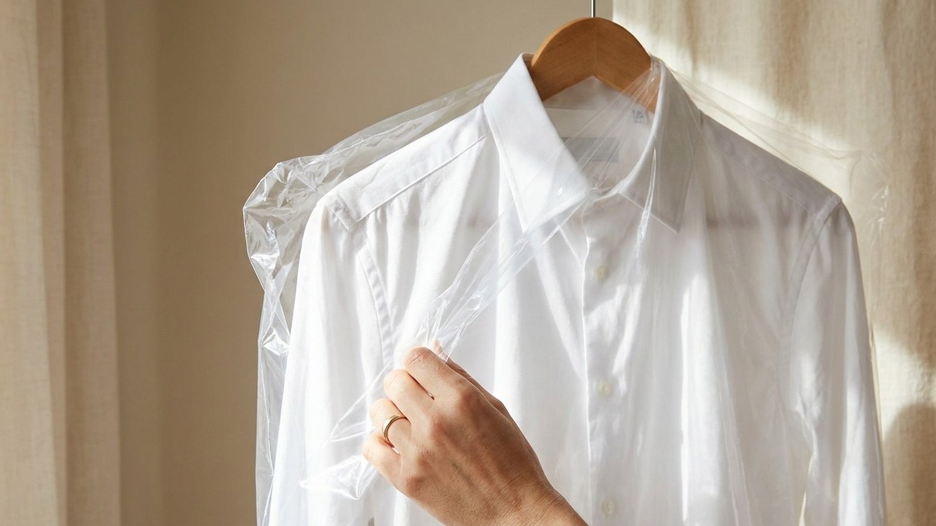 Los tintoreros nunca dejan sus propias camisas dentro de la funda de plástico: el gesto correcto al llegar a casa que salv...