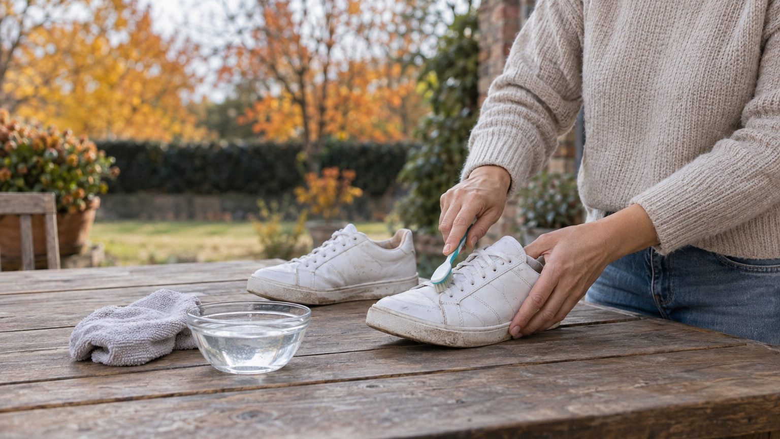 Zapatillas blancas amarillas después de lavarlas: por qué pasa y cómo devolverles el blanco